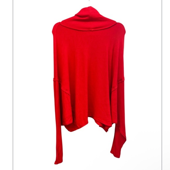 We The Free Vibrant Red Knit Top Size Medium